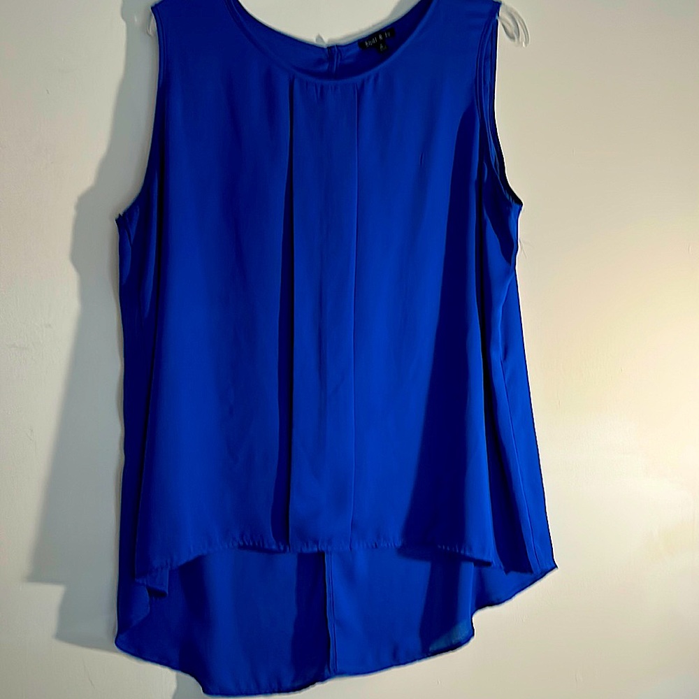 Sami & Jo Sleeveless Blouse S XL lightweight high low bottom